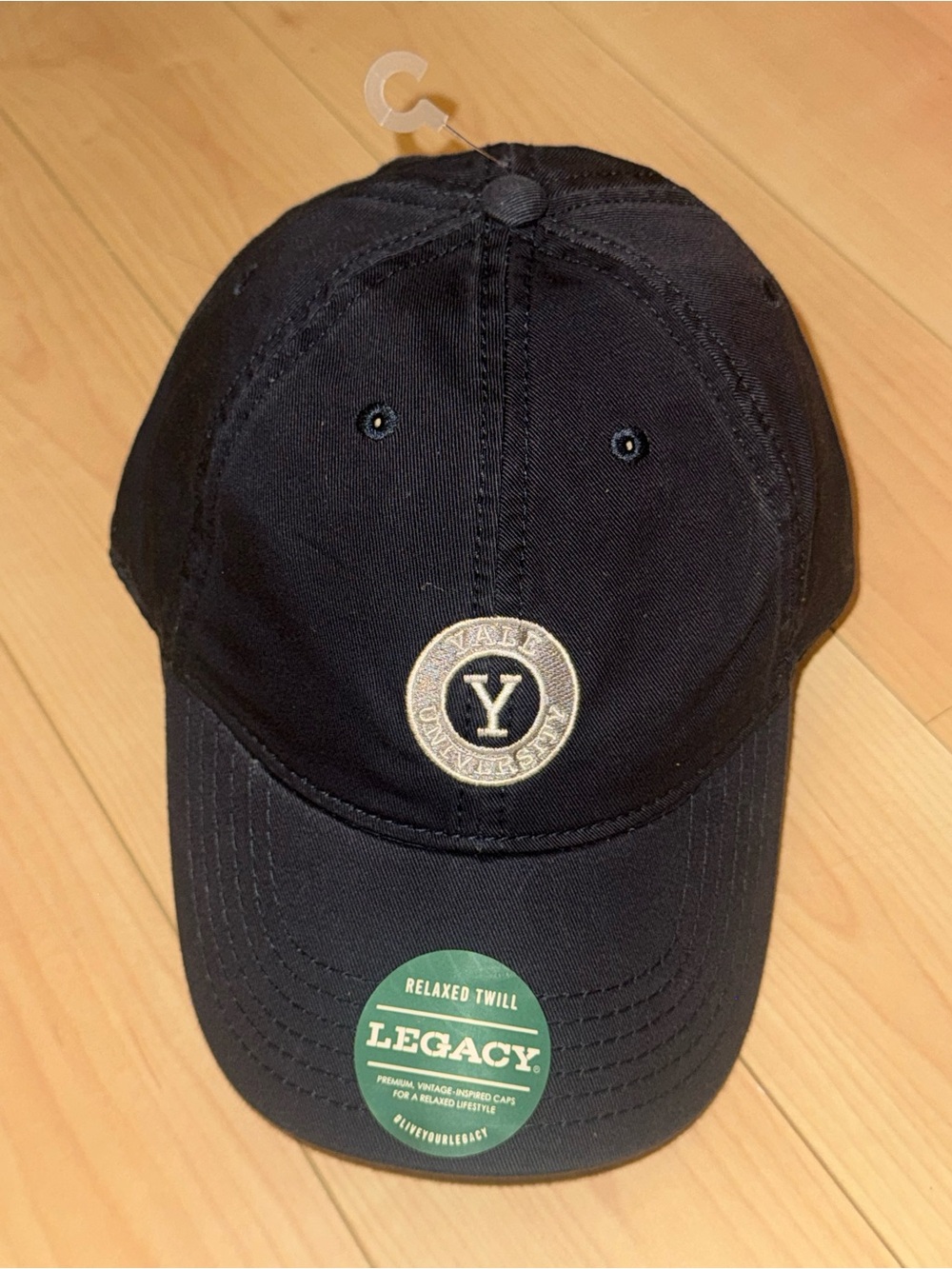 Yale University Legacy Navy Relaxed Twill Baseball Cap w Cream Embroidered Patch